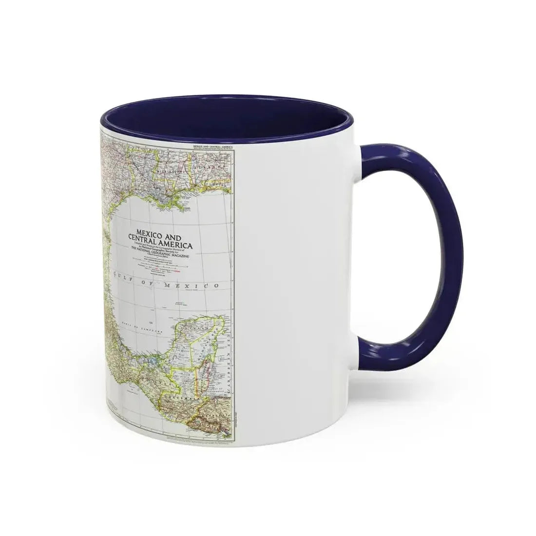 Central America & Mexico (1953) (Map) Accent Coffee Mug - Go Mug Yourself