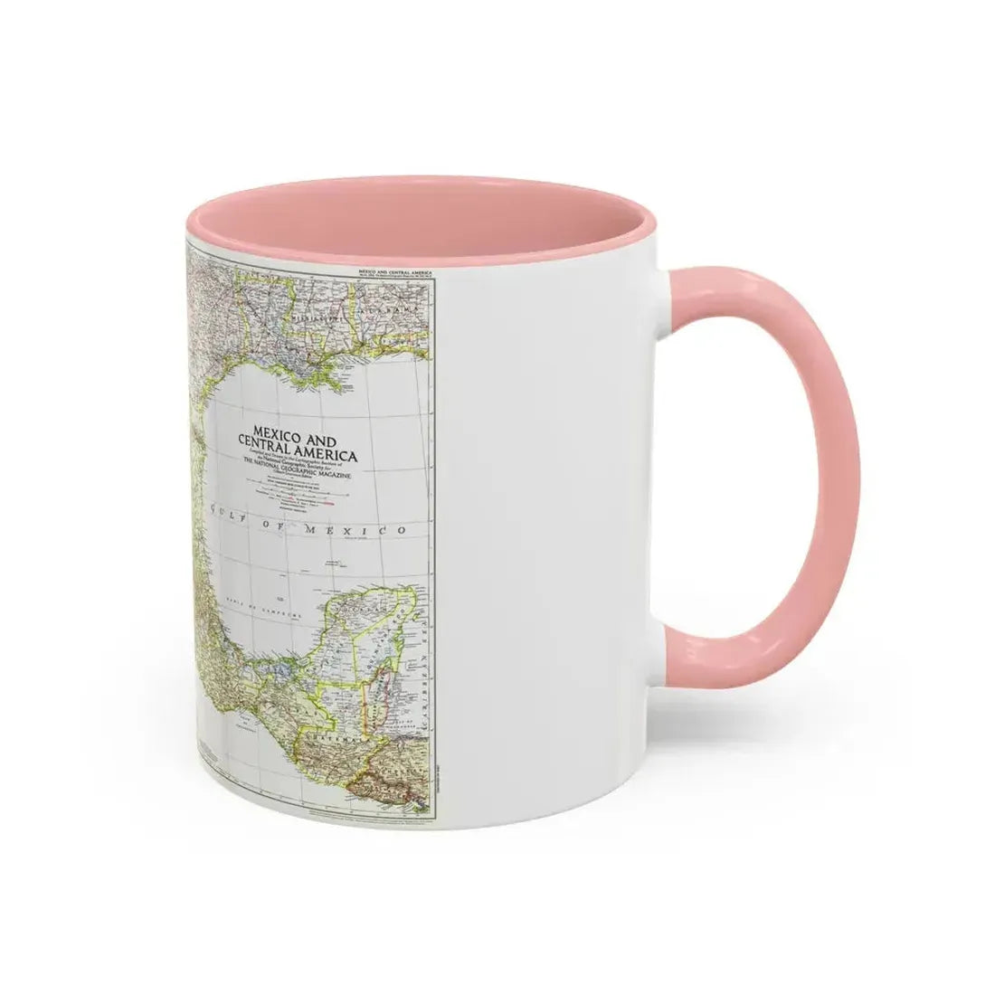 Central America & Mexico (1953) (Map) Accent Coffee Mug - Go Mug Yourself