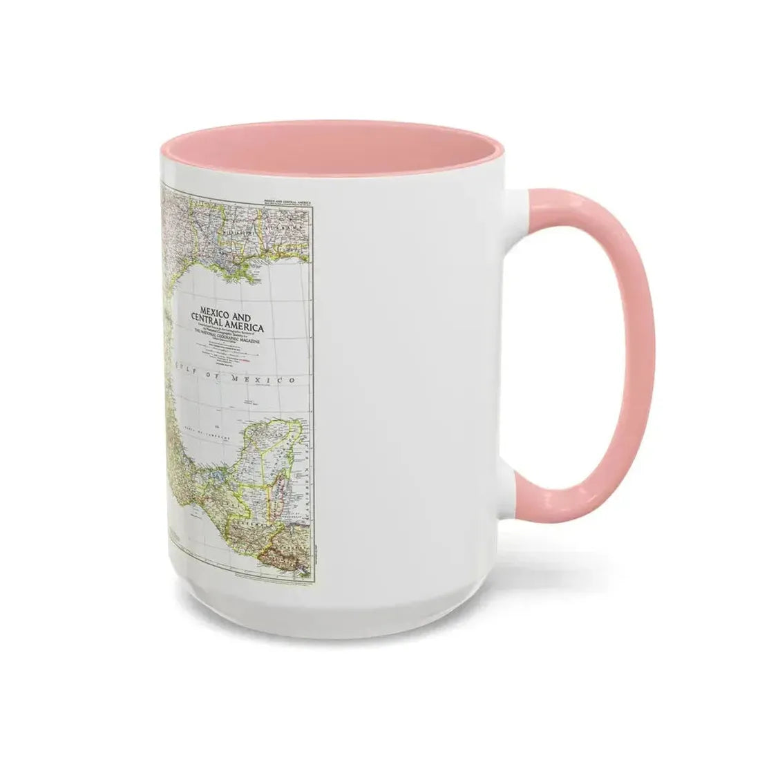 Central America & Mexico (1953) (Map) Accent Coffee Mug - Go Mug Yourself