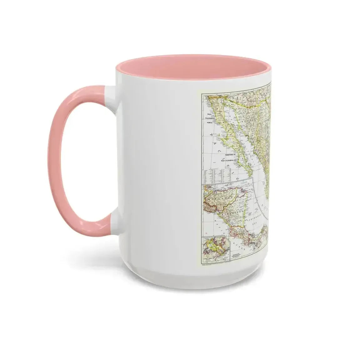 Central America & Mexico (1953) (Map) Accent Coffee Mug - Go Mug Yourself