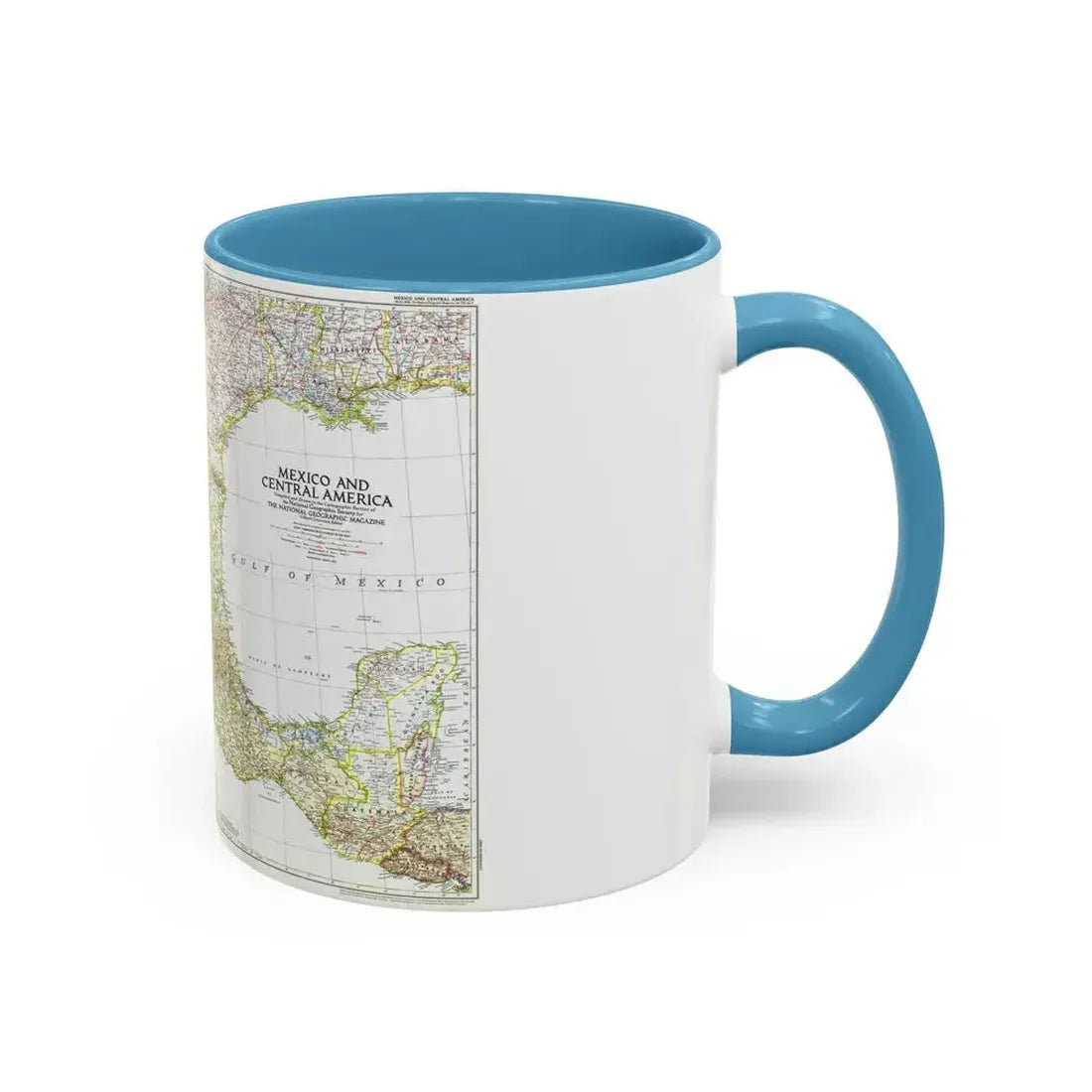 Central America & Mexico (1953) (Map) Accent Coffee Mug - Go Mug Yourself