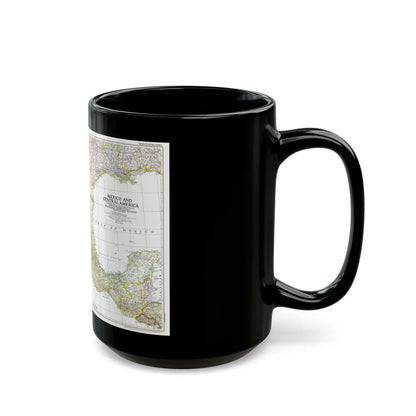 Central America & Mexico (1953) (Map) Black Coffee Mug-Go Mug Yourself