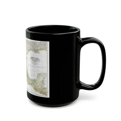 Central America & Mexico (1953) (Map) Black Coffee Mug - Go Mug Yourself