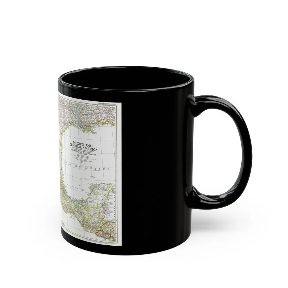 Central America & Mexico (1953) (Map) Black Coffee Mug-Go Mug Yourself