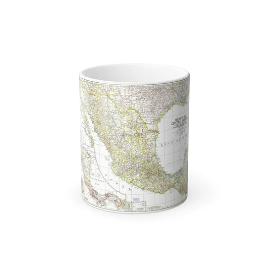 Central America & Mexico (1953) (Map) Color Changing Mug 11oz-11oz-Go Mug Yourself