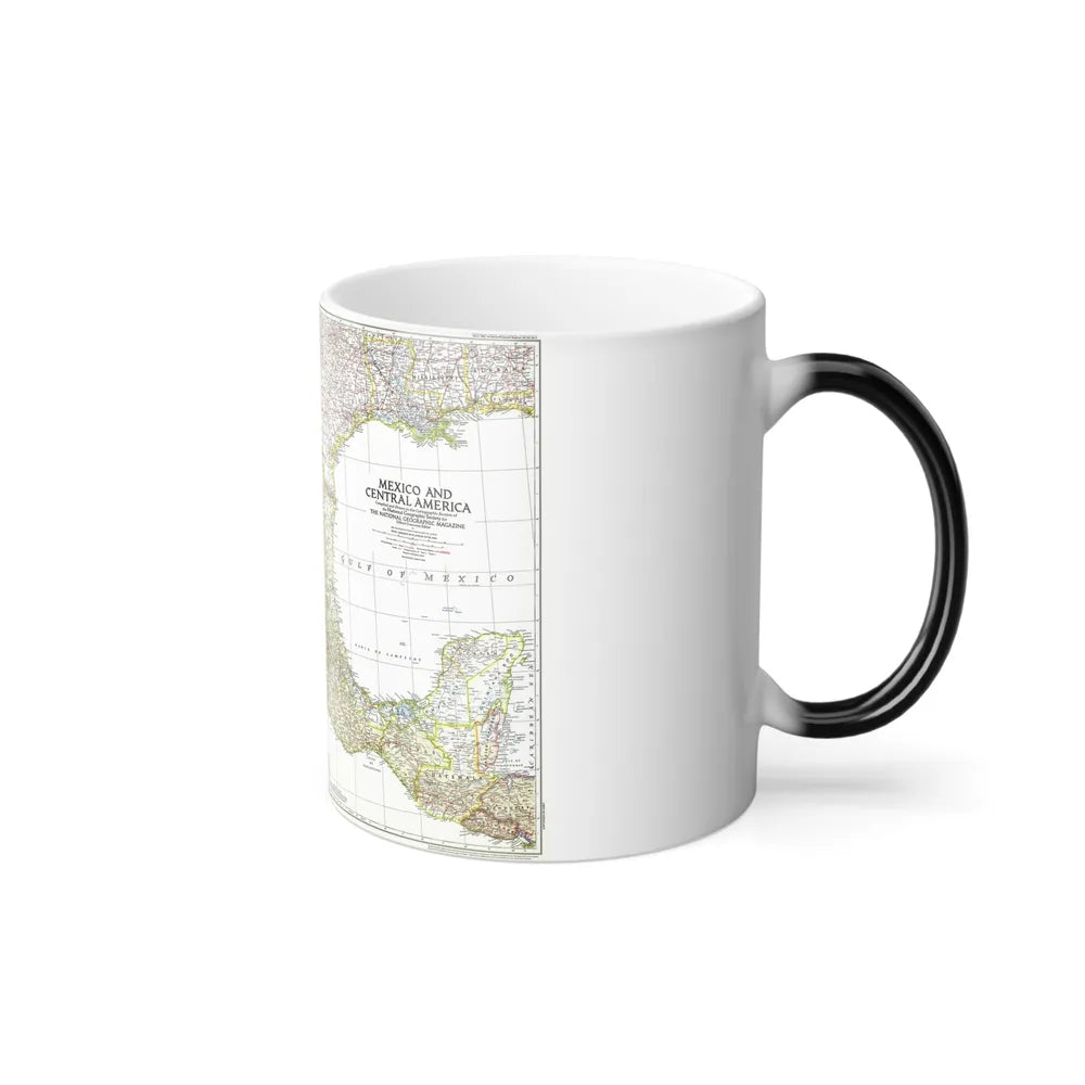 Central America & Mexico (1953) (Map) Color Changing Mug 11oz-Go Mug Yourself