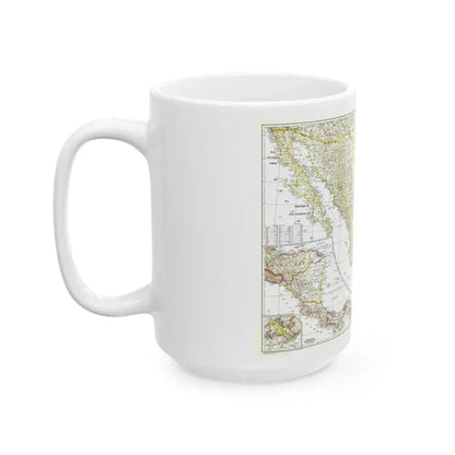 Central America & Mexico (1953) (Map) White Coffee Mug - Go Mug Yourself