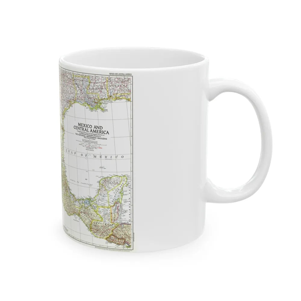 Central America & Mexico (1953) (Map) White Coffee Mug-Go Mug Yourself