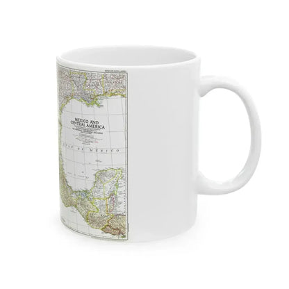 Central America & Mexico (1953) (Map) White Coffee Mug - Go Mug Yourself