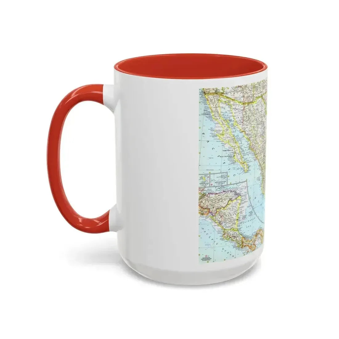 Central America - Mexico (1961) (Map) Accent Coffee Mug - Go Mug Yourself