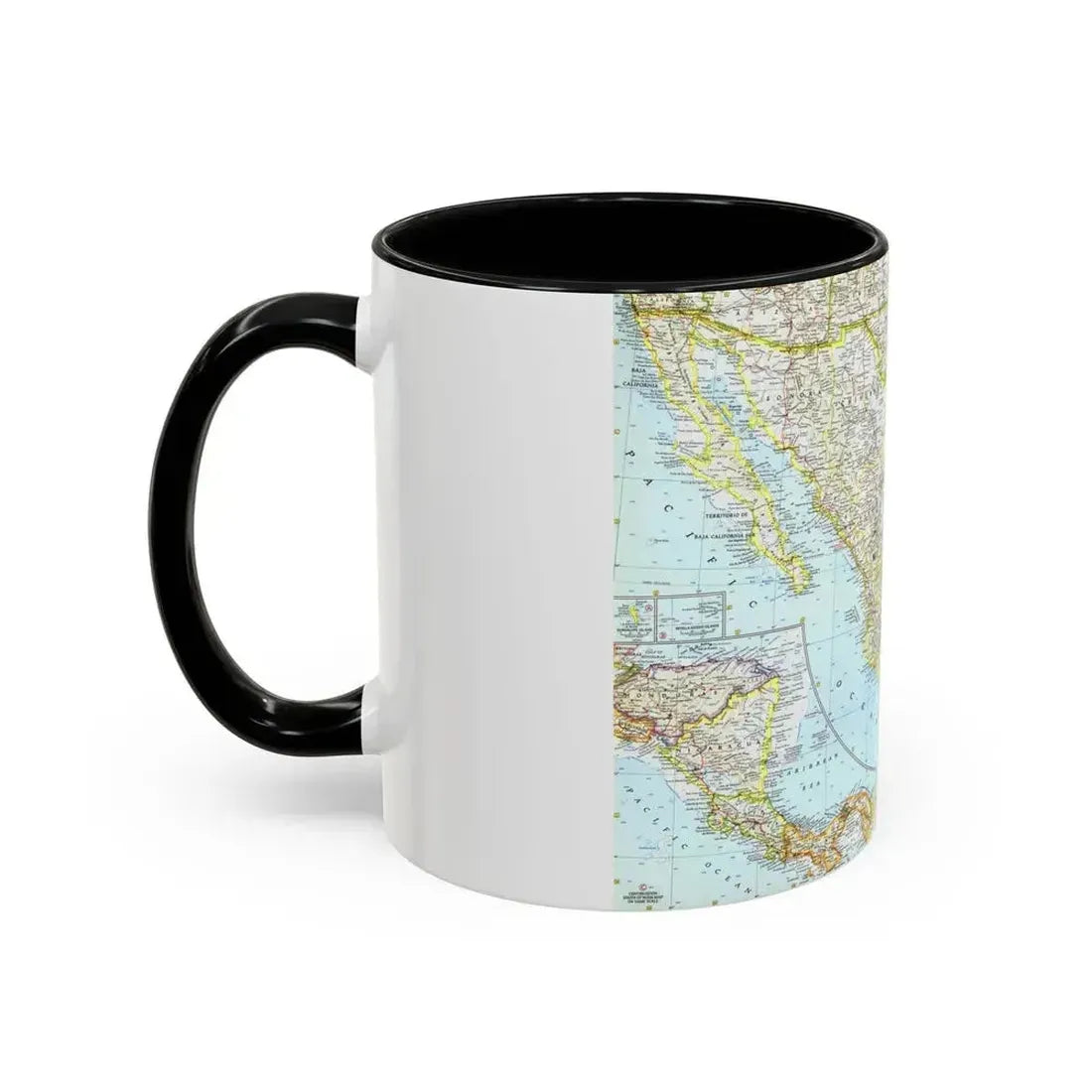 Central America - Mexico (1961) (Map) Accent Coffee Mug - Go Mug Yourself