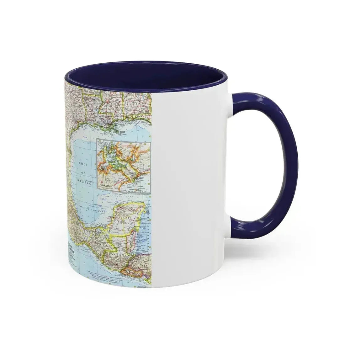 Central America - Mexico (1961) (Map) Accent Coffee Mug - Go Mug Yourself