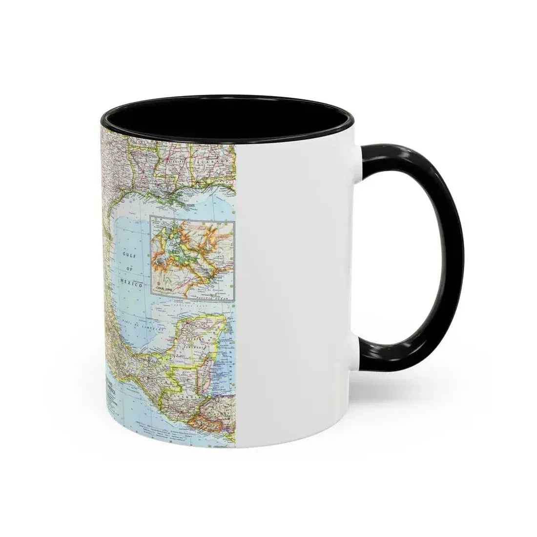 Central America - Mexico (1961) (Map) Accent Coffee Mug - Go Mug Yourself