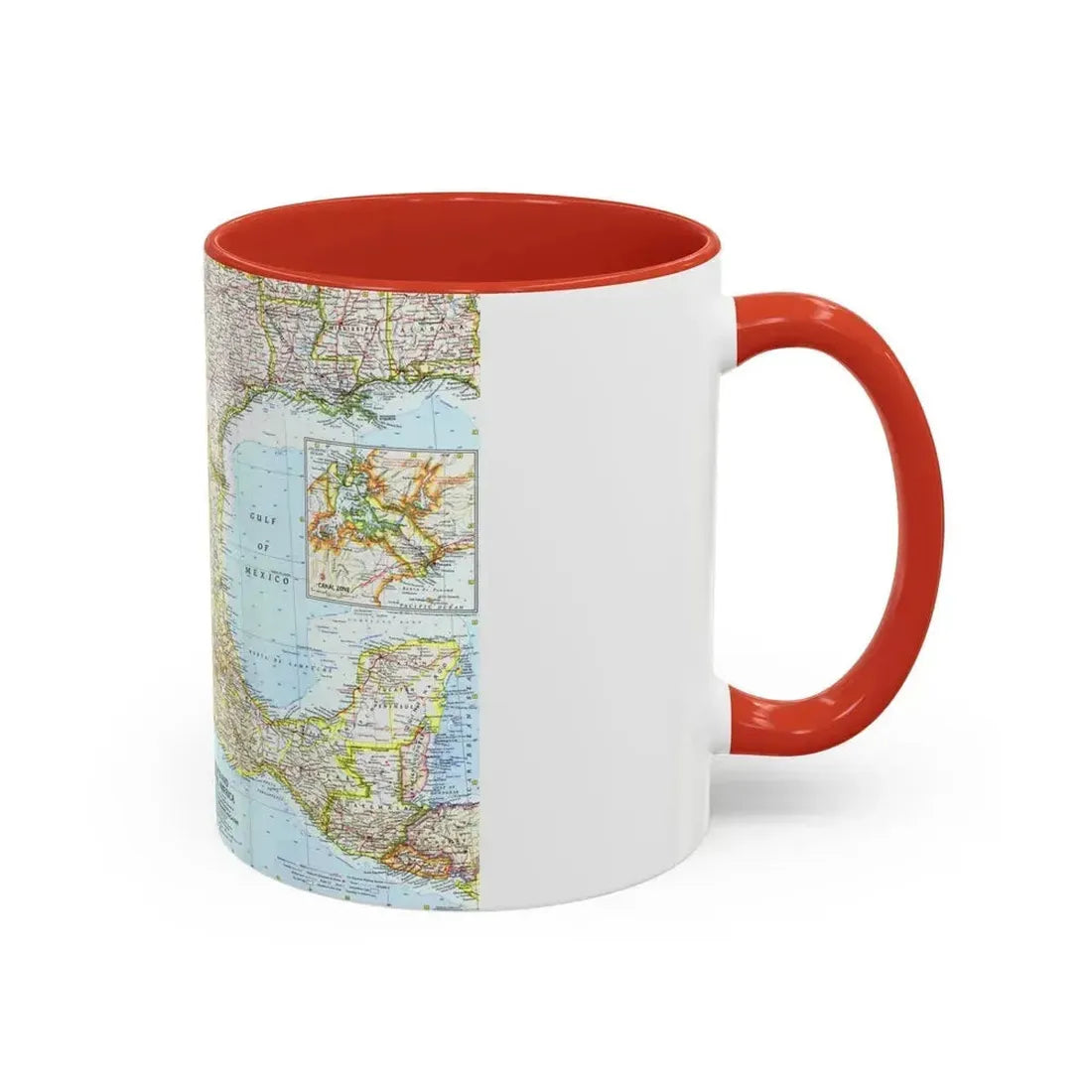 Central America - Mexico (1961) (Map) Accent Coffee Mug - Go Mug Yourself