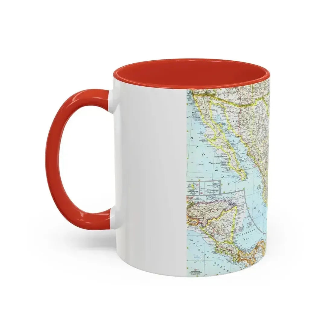 Central America - Mexico (1961) (Map) Accent Coffee Mug - Go Mug Yourself