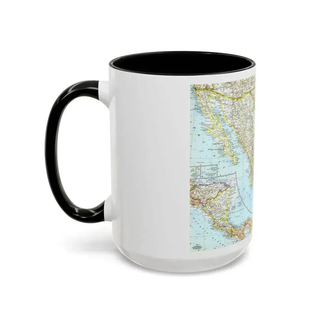 Central America - Mexico (1961) (Map) Accent Coffee Mug - Go Mug Yourself