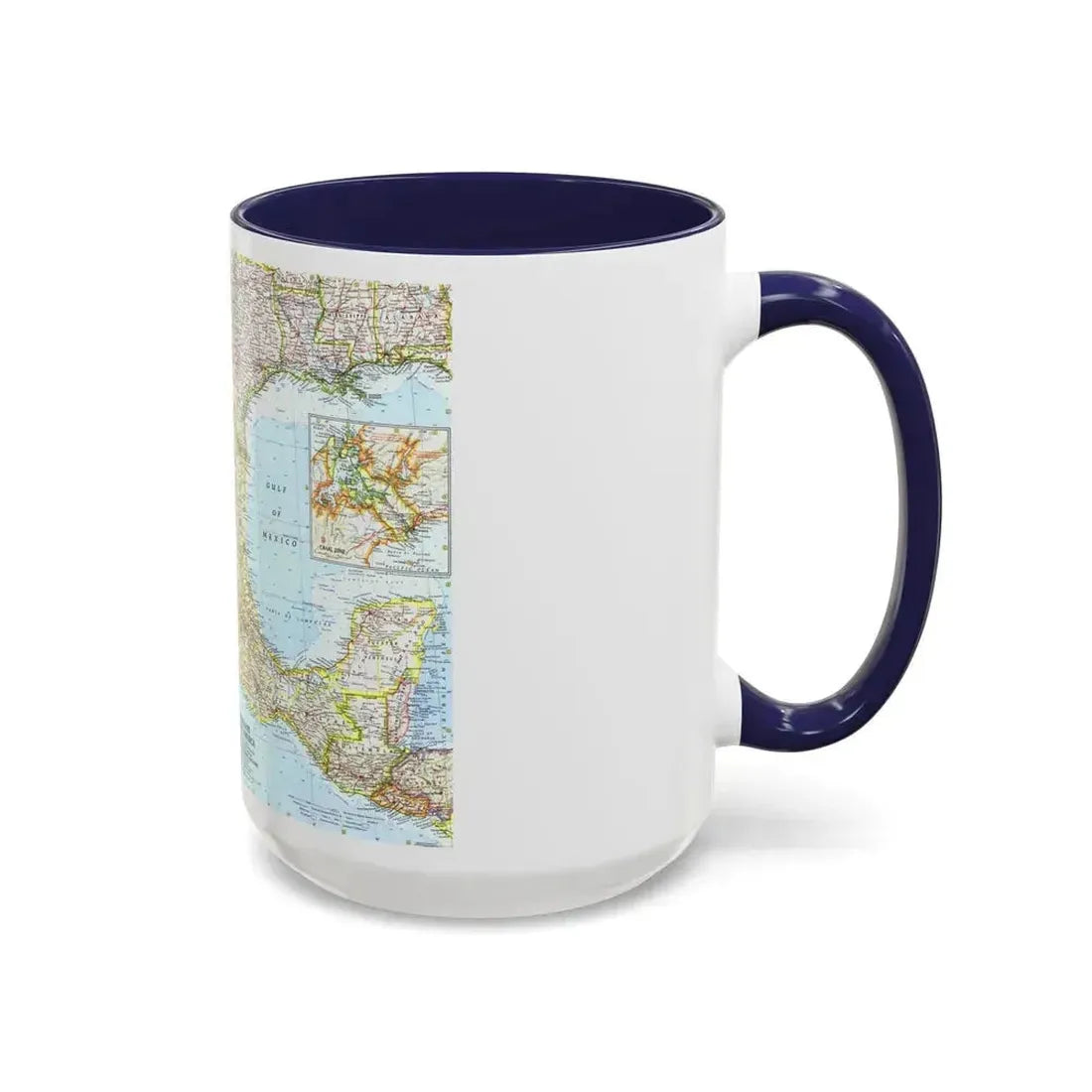 Central America - Mexico (1961) (Map) Accent Coffee Mug - Go Mug Yourself