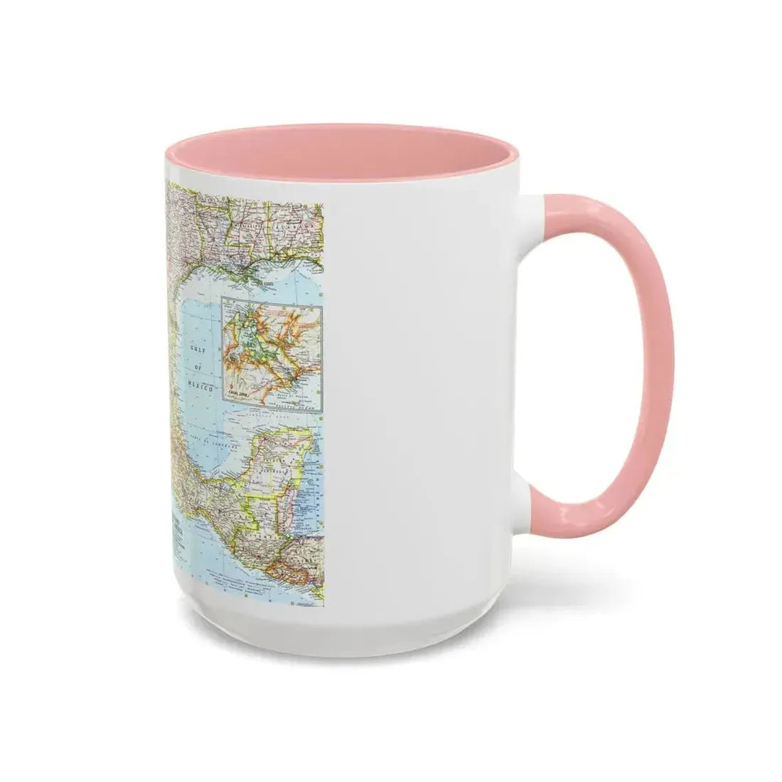 Central America - Mexico (1961) (Map) Accent Coffee Mug - Go Mug Yourself