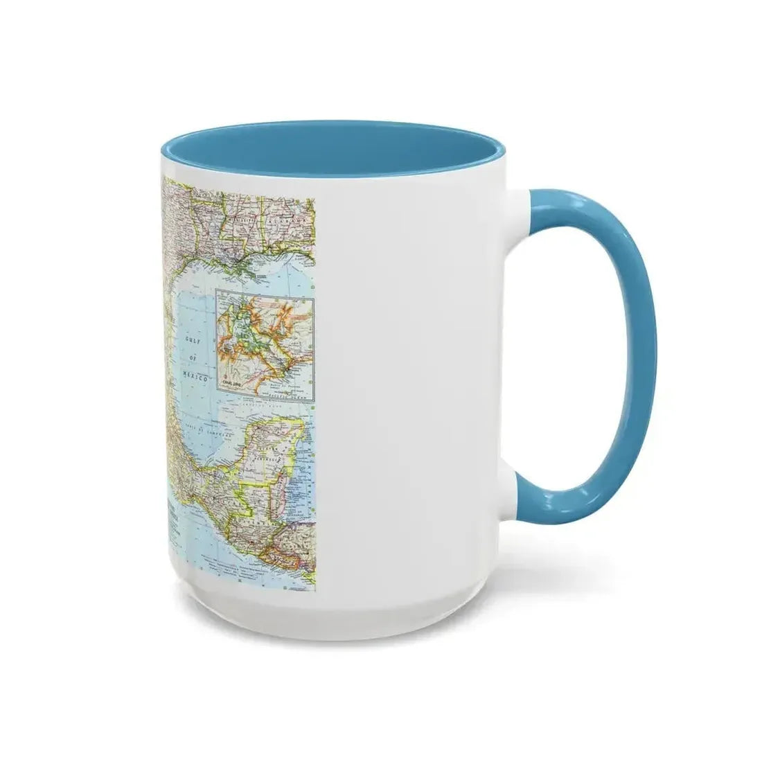 Central America - Mexico (1961) (Map) Accent Coffee Mug - Go Mug Yourself
