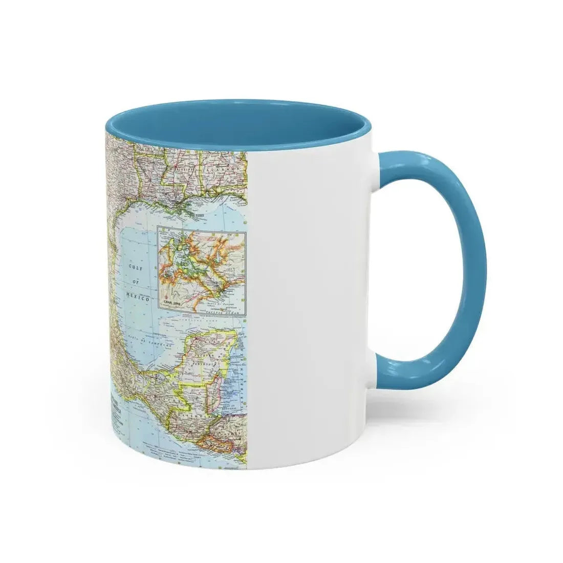 Central America - Mexico (1961) (Map) Accent Coffee Mug - Go Mug Yourself