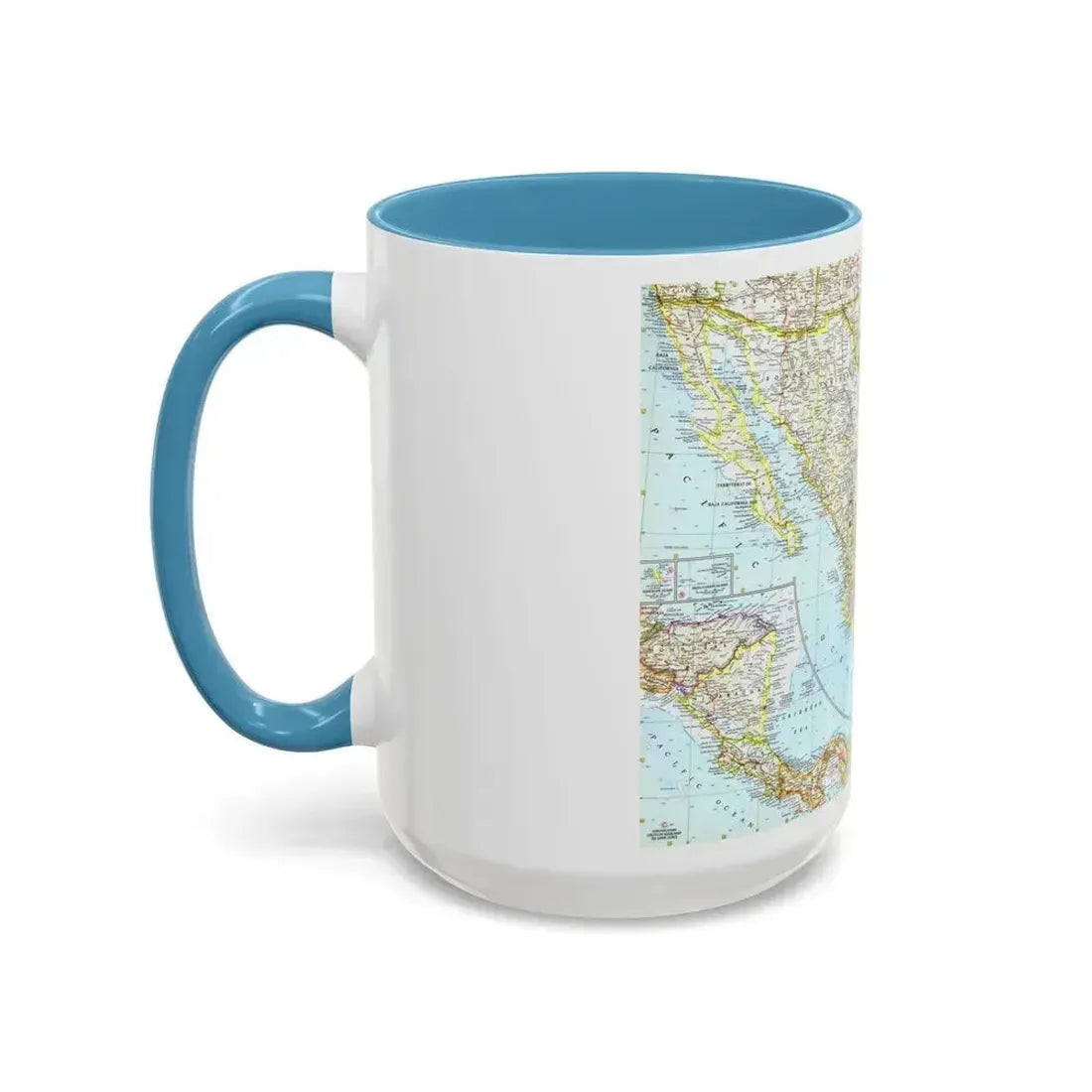 Central America - Mexico (1961) (Map) Accent Coffee Mug - Go Mug Yourself