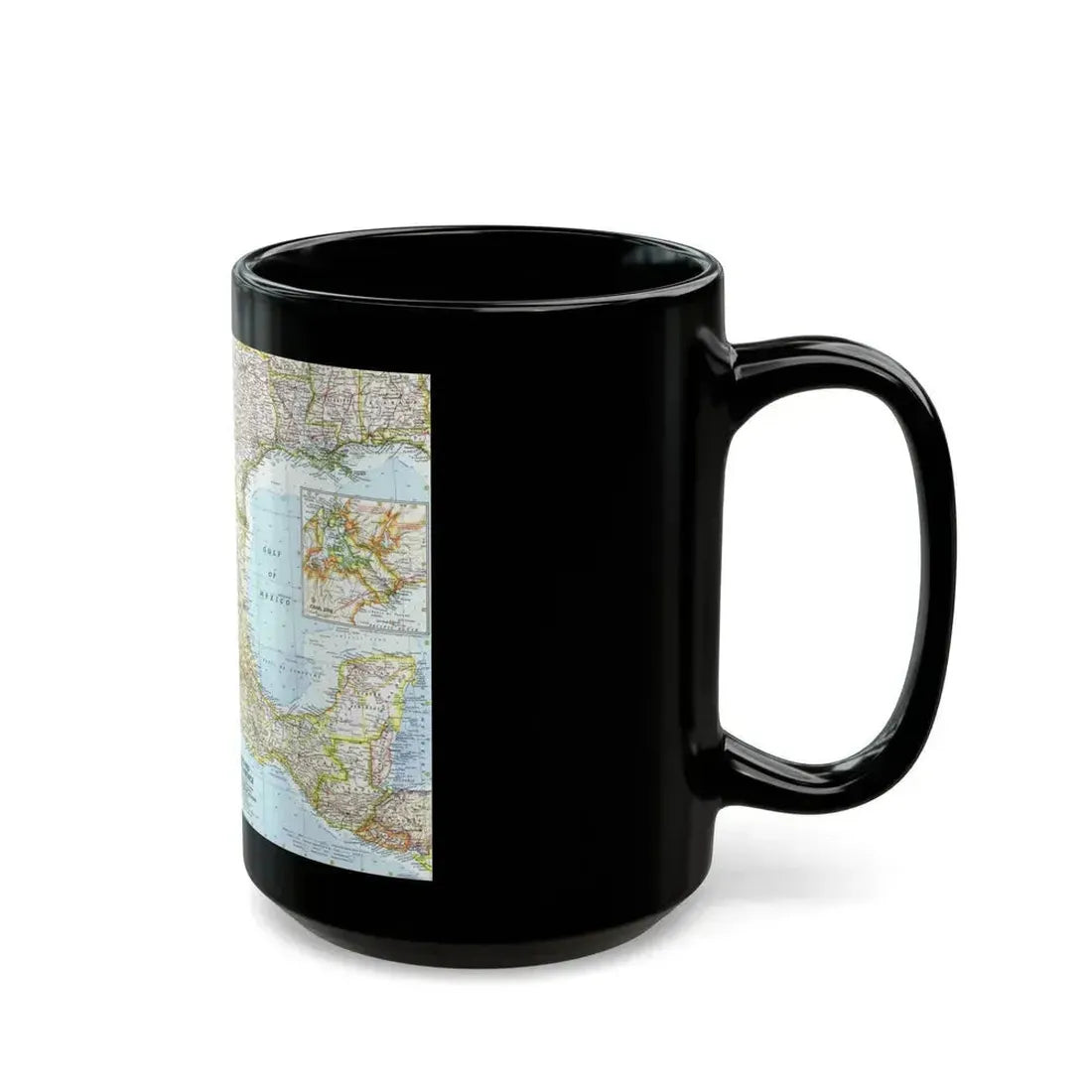 Central America - Mexico (1961) (Map) Black Coffee Mug - Go Mug Yourself