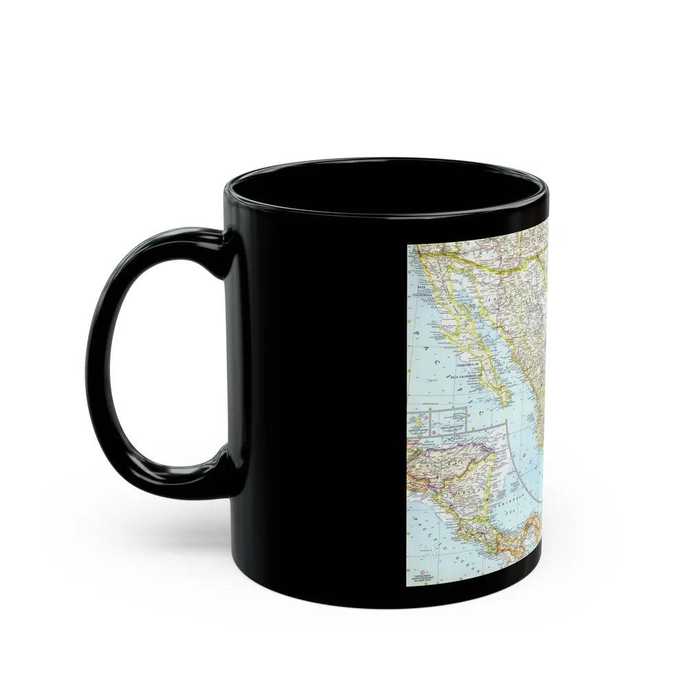 Central America - Mexico (1961) (Map) Black Coffee Mug-Go Mug Yourself