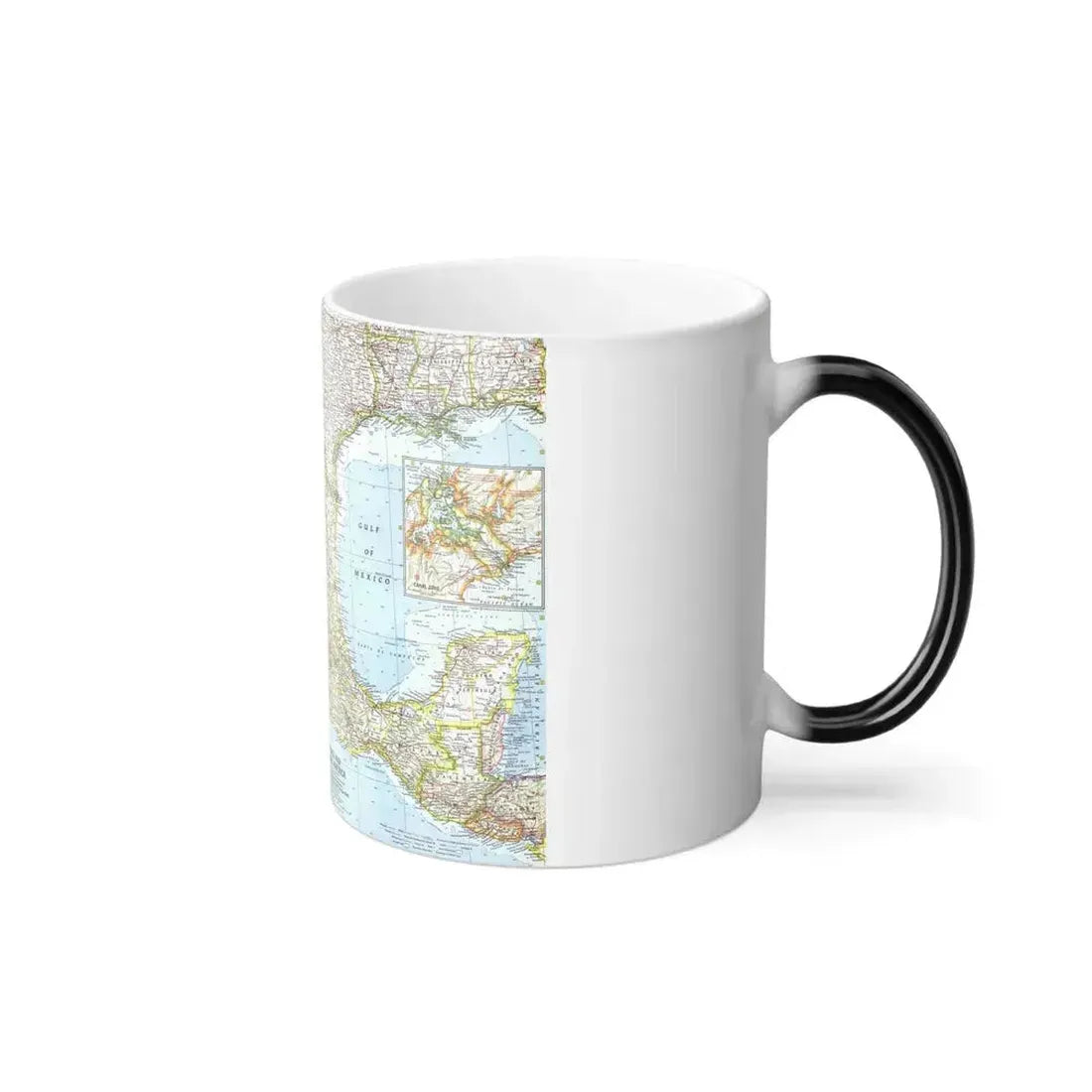 Central America - Mexico (1961) (Map) Color Changing Mug 11oz - Go Mug Yourself