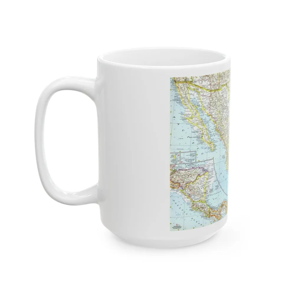 Central America - Mexico (1961) (Map) White Coffee Mug-Go Mug Yourself