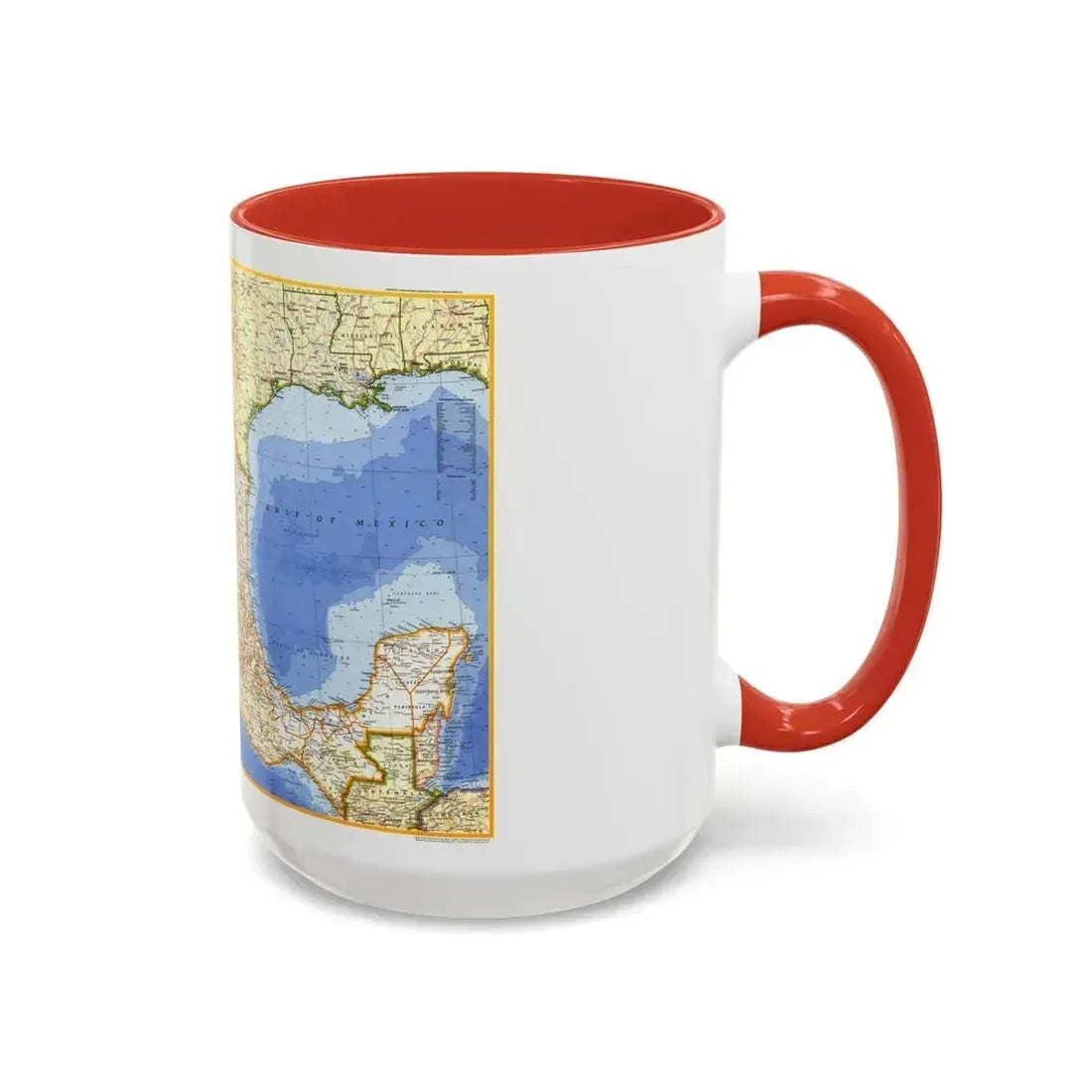 Central America - Mexico (1973) (Map) Accent Coffee Mug - Go Mug Yourself