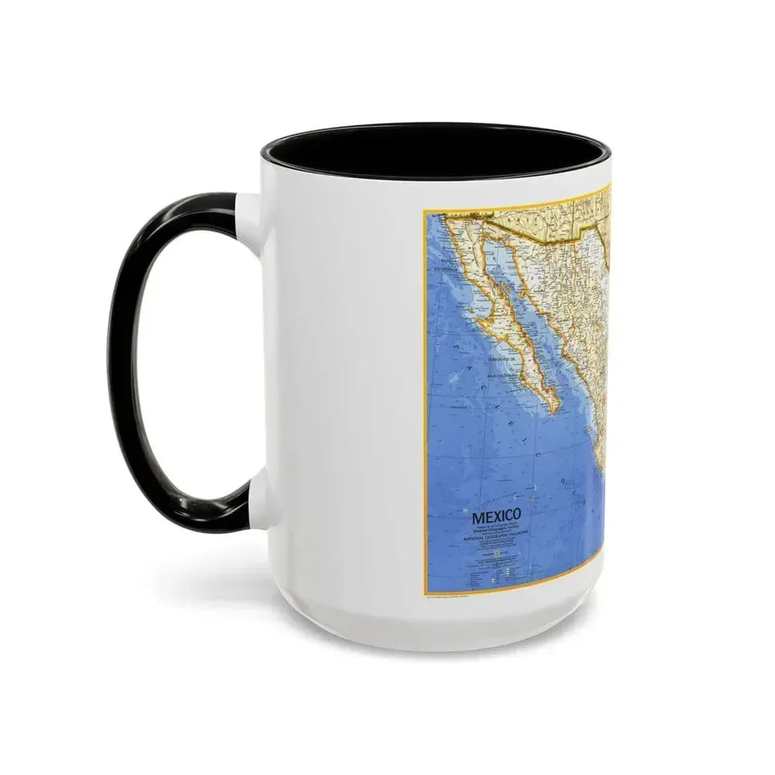 Central America - Mexico (1973) (Map) Accent Coffee Mug - Go Mug Yourself