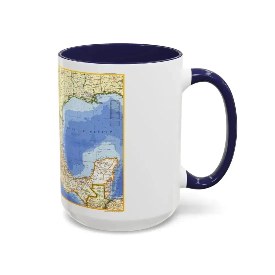Central America - Mexico (1973) (Map) Accent Coffee Mug - Go Mug Yourself