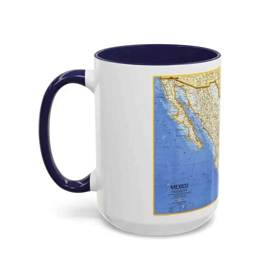 Central America - Mexico (1973) (Map) Accent Coffee Mug - Go Mug Yourself