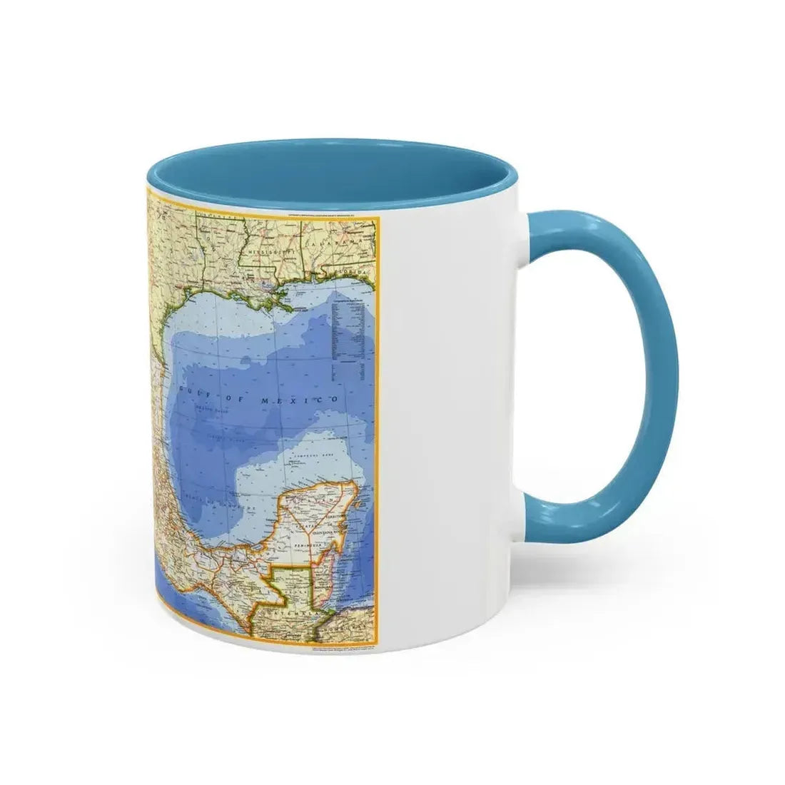 Central America - Mexico (1973) (Map) Accent Coffee Mug - Go Mug Yourself