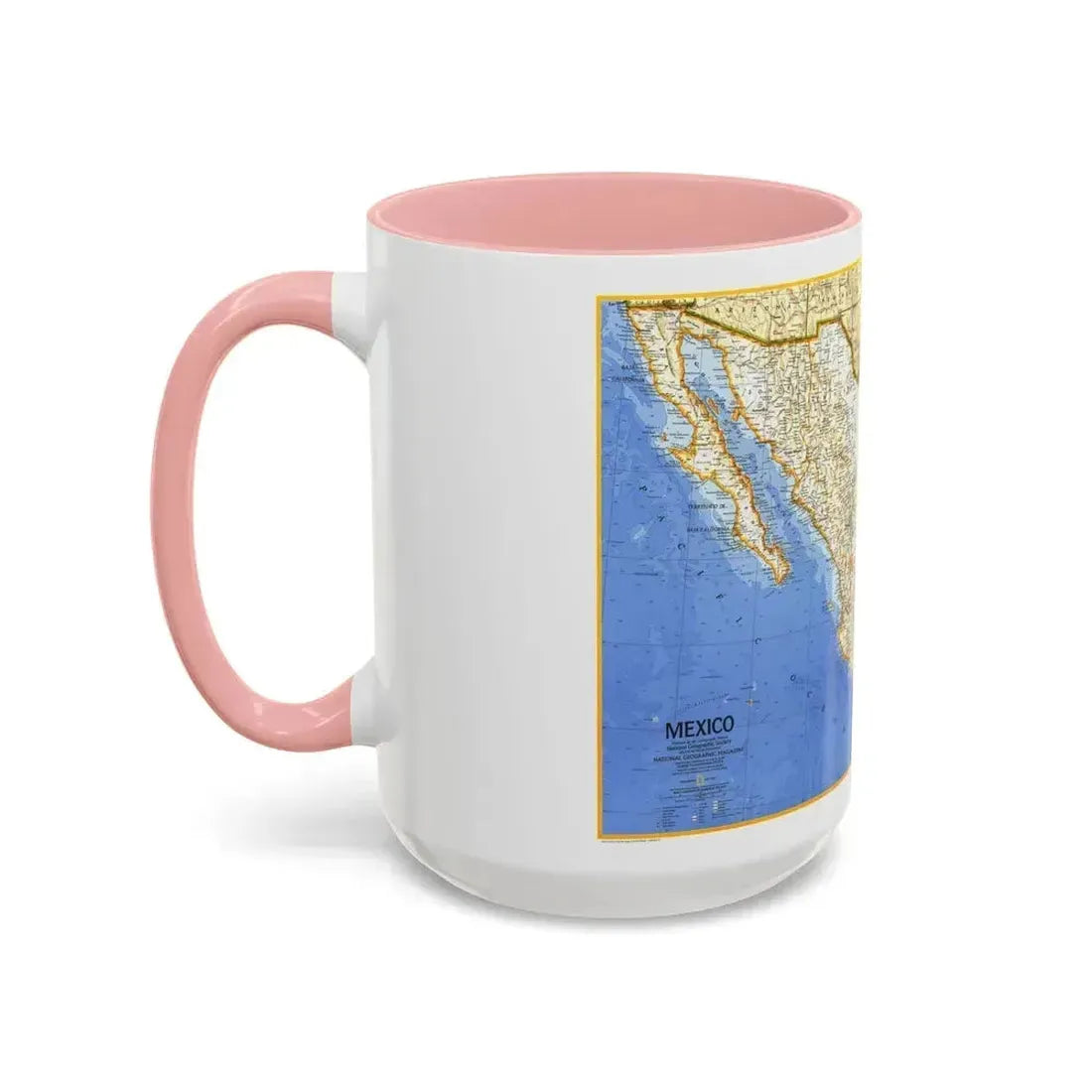 Central America - Mexico (1973) (Map) Accent Coffee Mug - Go Mug Yourself