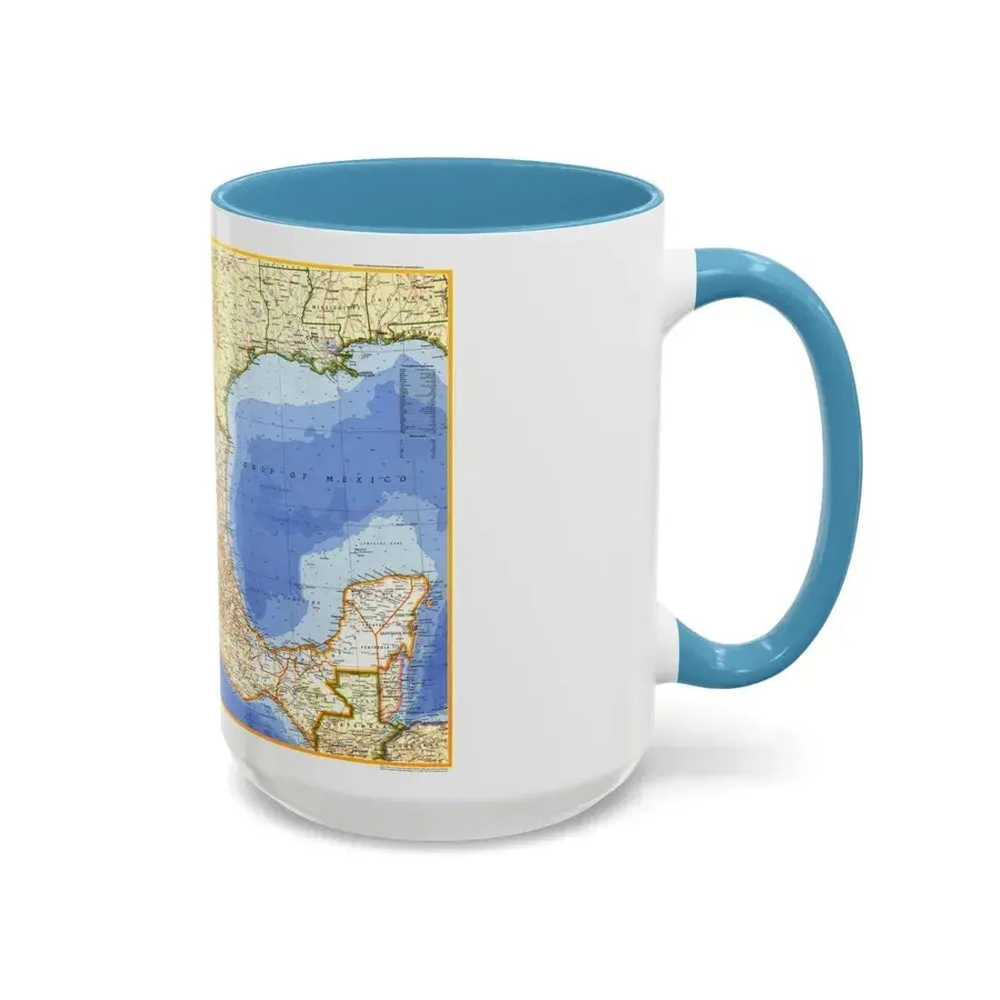 Central America - Mexico (1973) (Map) Accent Coffee Mug - Go Mug Yourself