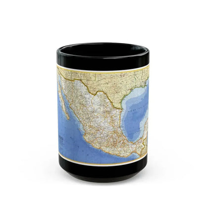 Central America - Mexico (1973) (Map) Black Coffee Mug 15oz - Go Mug Yourself
