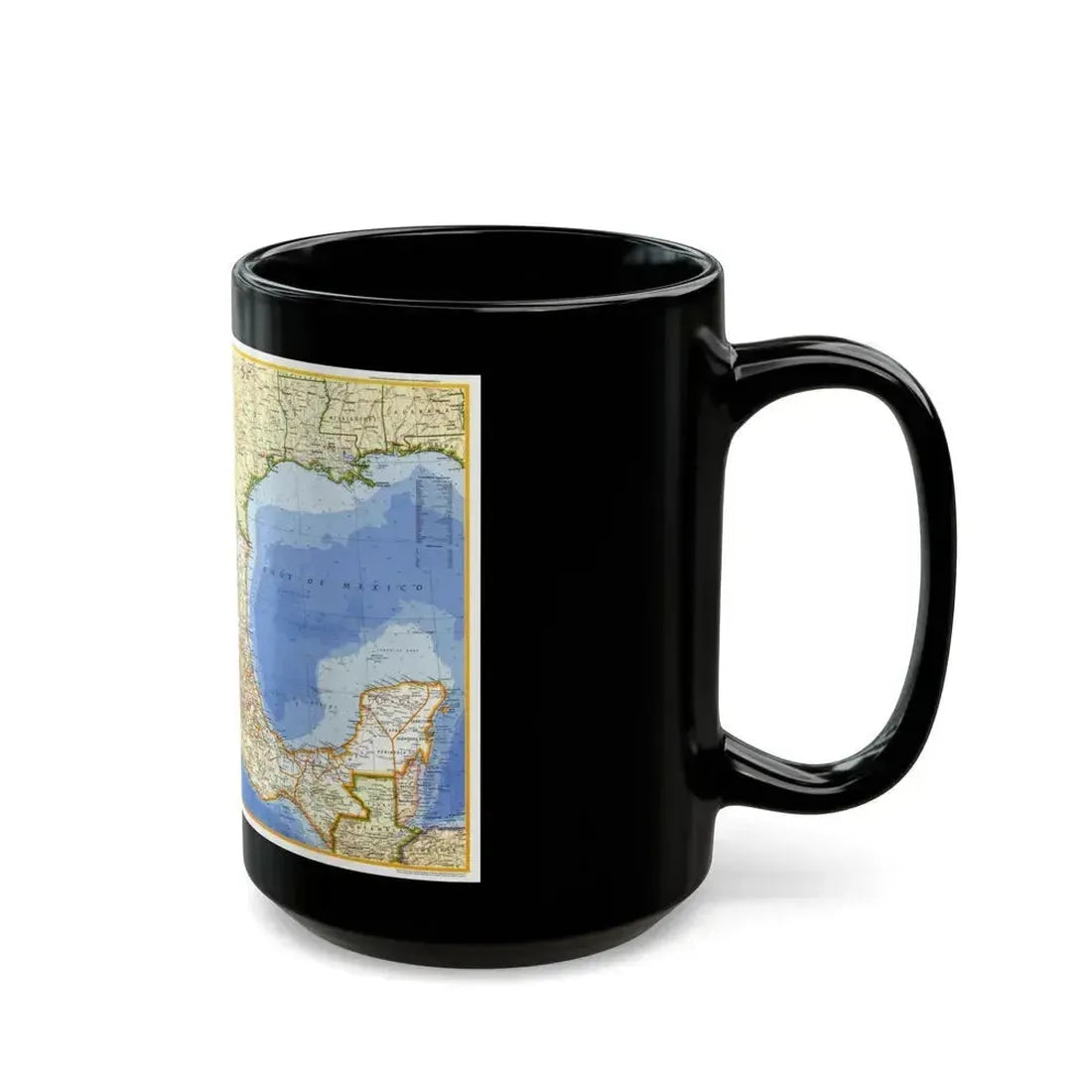Central America - Mexico (1973) (Map) Black Coffee Mug - Go Mug Yourself