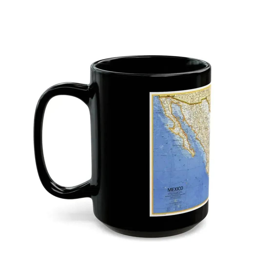 Central America - Mexico (1973) (Map) Black Coffee Mug - Go Mug Yourself