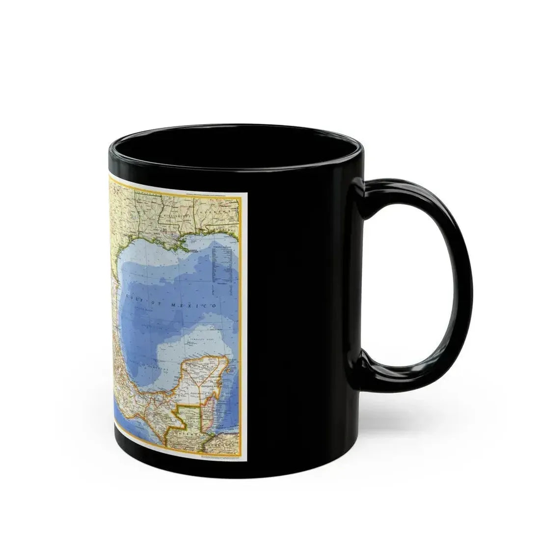 Central America - Mexico (1973) (Map) Black Coffee Mug - Go Mug Yourself