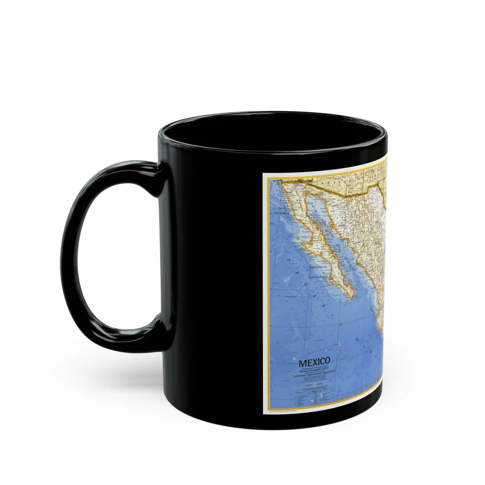 Central America - Mexico (1973) (Map) Black Coffee Mug-Go Mug Yourself