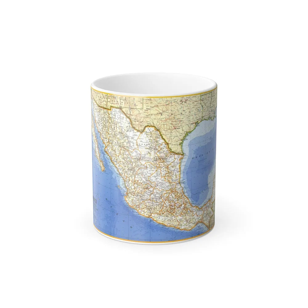 Central America - Mexico (1973) (Map) Color Changing Mug 11oz-11oz-Go Mug Yourself