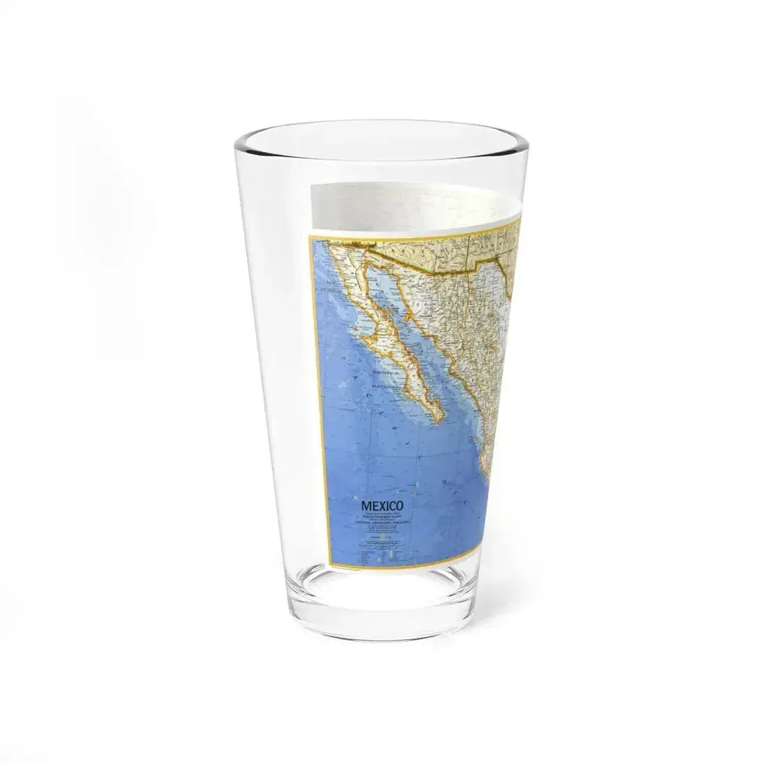 Central America - Mexico (1973) (Map) Pint Glass 16oz - Go Mug Yourself