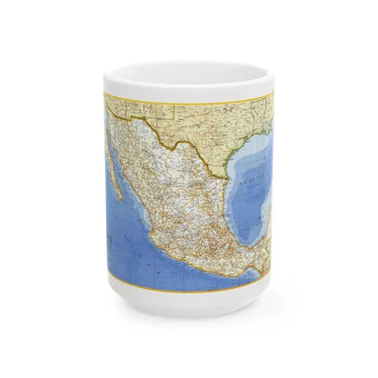Central America - Mexico (1973) (Map) White Coffee Mug 15oz - Go Mug Yourself