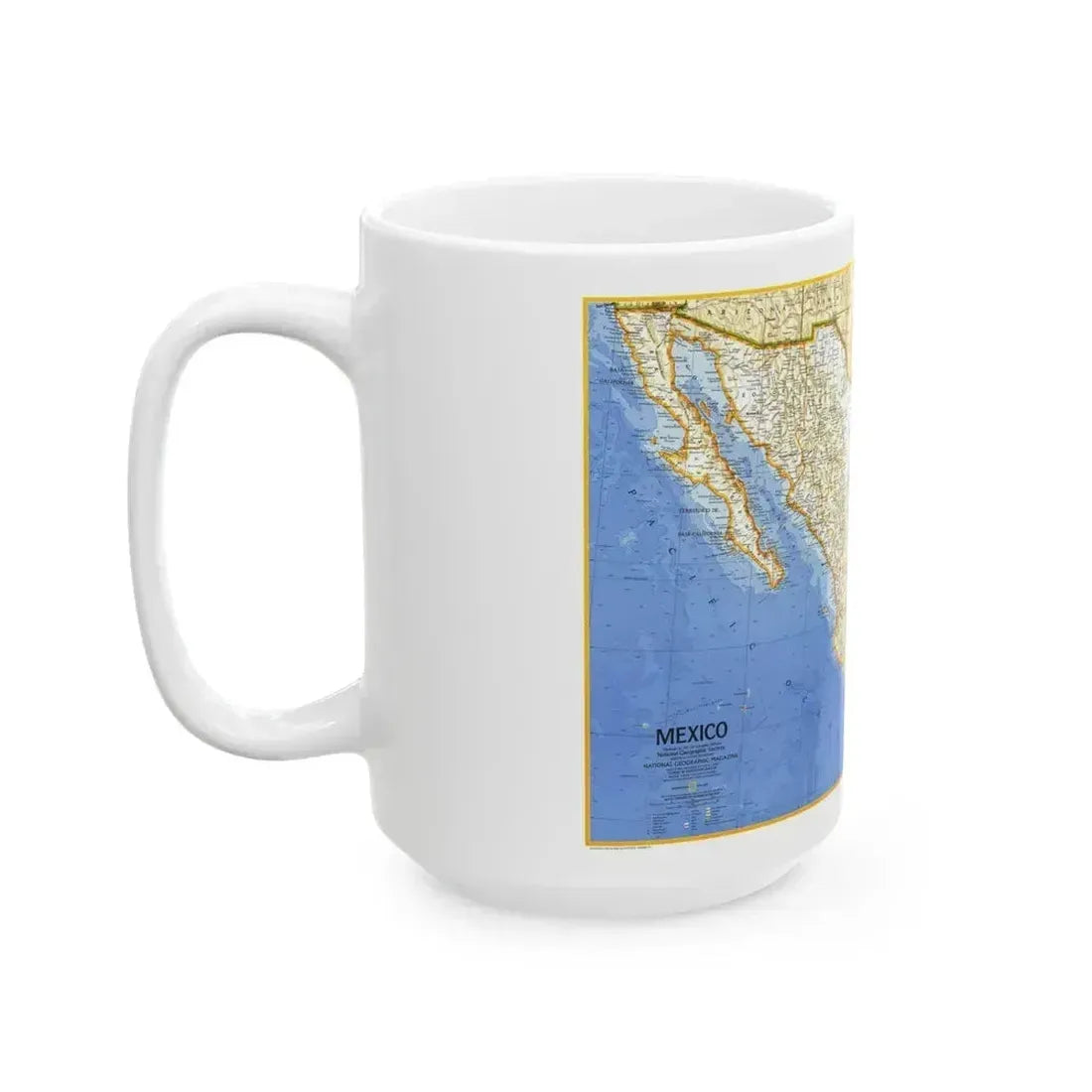 Central America - Mexico (1973) (Map) White Coffee Mug - Go Mug Yourself