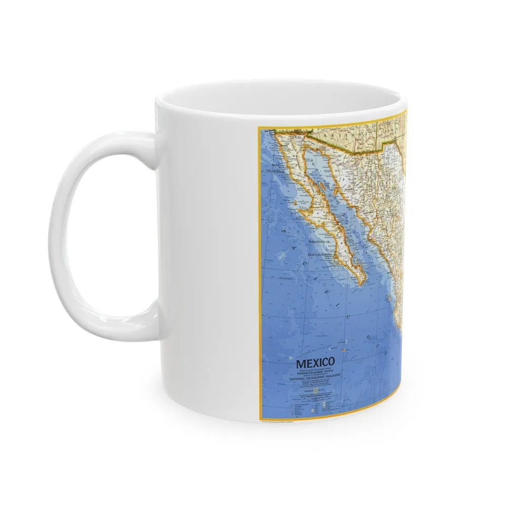 Central America - Mexico (1973) (Map) White Coffee Mug-Go Mug Yourself