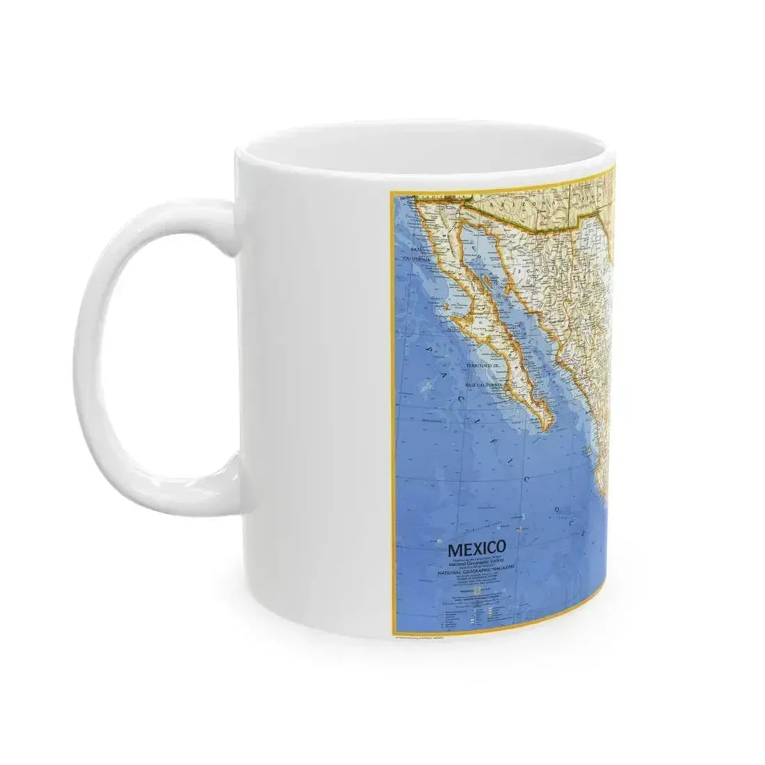 Central America - Mexico (1973) (Map) White Coffee Mug - Go Mug Yourself