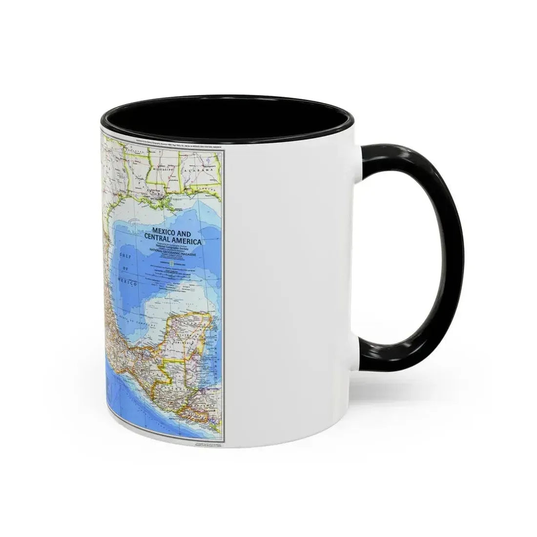 Central America & Mexico (1980) (Map) Accent Coffee Mug - Go Mug Yourself