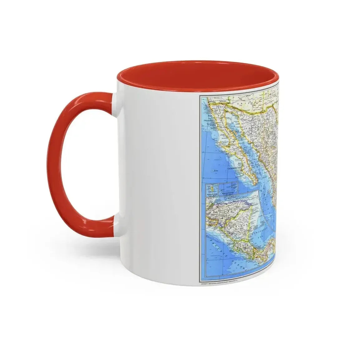 Central America & Mexico (1980) (Map) Accent Coffee Mug - Go Mug Yourself