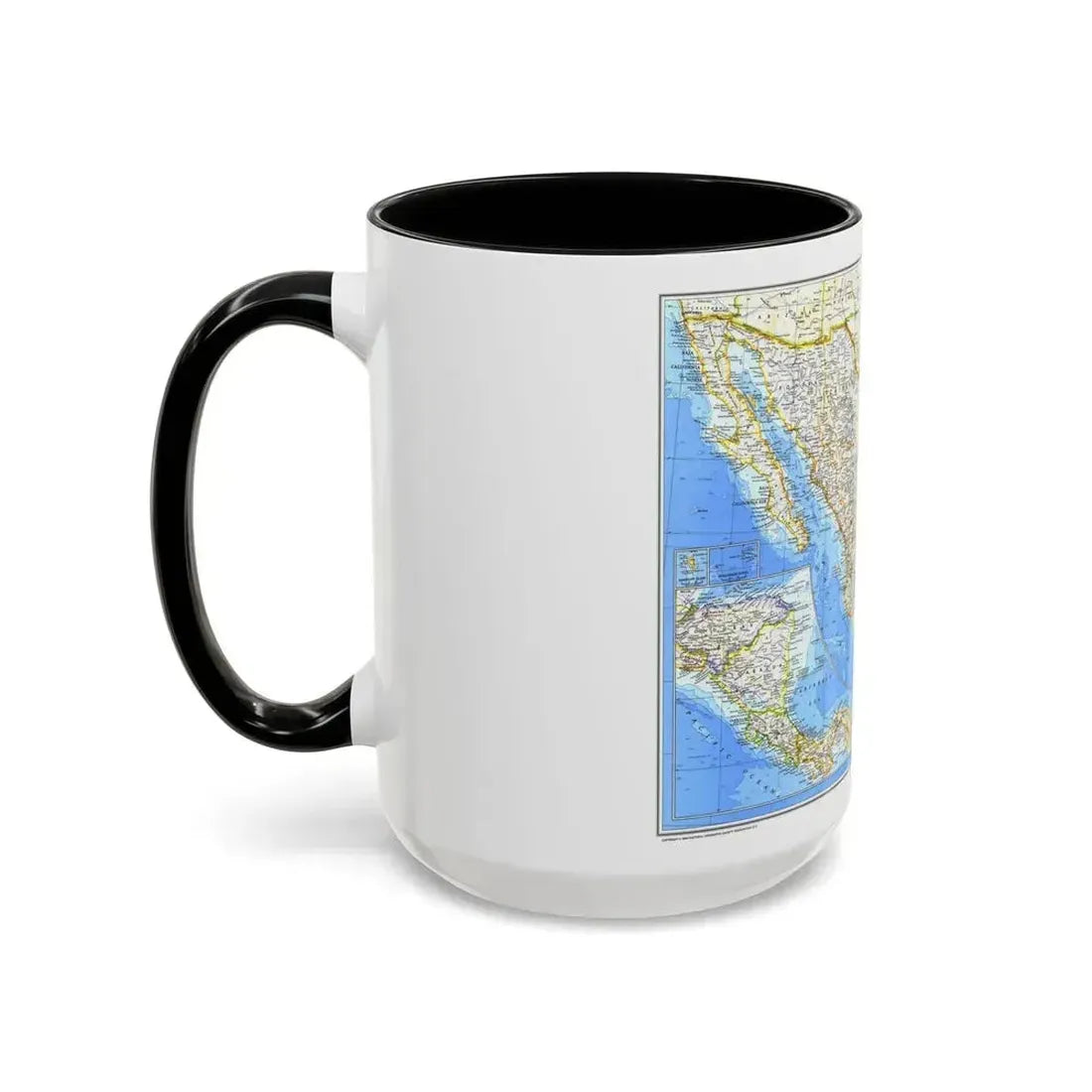 Central America & Mexico (1980) (Map) Accent Coffee Mug - Go Mug Yourself